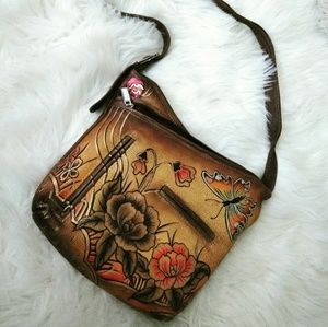 Biacci Genuine Leather Hand Painted Cross Bag